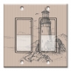 Printed Decora 2 Gang Rocker Style Switch with matching Wall Plate - Lighthouse Drawing