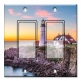Printed Decora 2 Gang Rocker Style Switch with matching Wall Plate - Lighthouse at Dusk