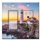 Printed 2 Gang Decora Switch - Outlet Combo with matching Wall Plate - Lighthouse at Dusk