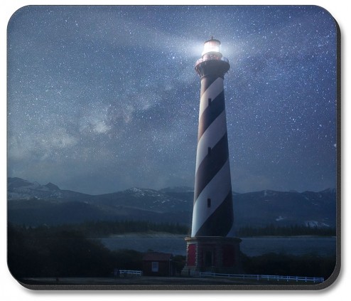 Night Sky Behind a Lighthouse - #2629