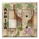 Printed 2 Gang Decora Switch - Outlet Combo with matching Wall Plate - Africa