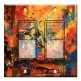Printed Decora 2 Gang Rocker Style Switch with matching Wall Plate - Drummer Painting