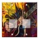 Printed Decora 2 Gang Rocker Style Switch with matching Wall Plate - Jazz Guitarist Painting
