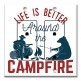 Printed 2 Gang Decora Duplex Receptacle Outlet with matching Wall Plate - Life is Better Around Campfire