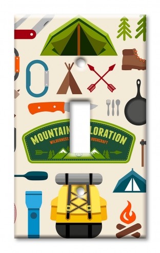 Art Plates - Decorative OVERSIZED Switch Plates & Outlet Covers - Mountain Exploration