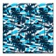 Printed 2 Gang Decora Duplex Receptacle Outlet with matching Wall Plate - Blue Palm Trees