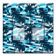 Printed Decora 2 Gang Rocker Style Switch with matching Wall Plate - Blue Palm Trees