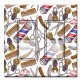 Printed Decora 2 Gang Rocker Style Switch with matching Wall Plate - Seamless Barber Shop