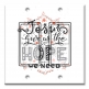 Printed Decora 2 Gang Rocker Style Switch with matching Wall Plate - Jesus is Hope