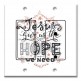 Printed 2 Gang Decora Switch - Outlet Combo with matching Wall Plate - Jesus is Hope