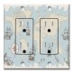 Printed 2 Gang Decora Duplex Receptacle Outlet with matching Wall Plate - World Map