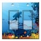 Printed Decora 2 Gang Rocker Style Switch with matching Wall Plate - Coral Reef and Diver