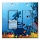 Printed 2 Gang Decora Switch - Outlet Combo with matching Wall Plate - Coral Reef and Diver
