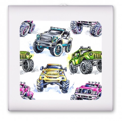 Monster Trucks Watercolor - #2702