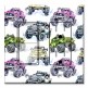 Printed 2 Gang Decora Switch - Outlet Combo with matching Wall Plate - Monster Trucks Watercolor