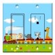 Printed 2 Gang Decora Switch - Outlet Combo with matching Wall Plate - Cute Animal Train