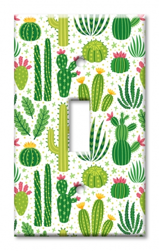 Art Plates - Decorative OVERSIZED Wall Plates & Outlet Covers - Cactus