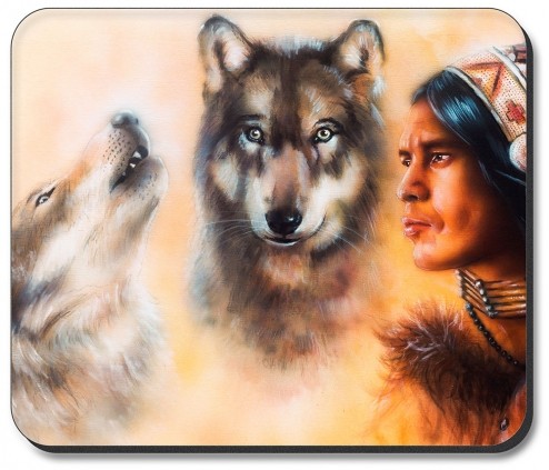 Wolves and Indian Chief - #2725