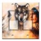 Printed Decora 2 Gang Rocker Style Switch with matching Wall Plate - Wolves and Indian Chief