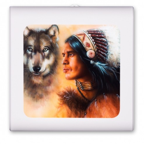 Wolf and Indian Chief - #2726