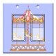 Printed Decora 2 Gang Rocker Style Switch with matching Wall Plate - Carousel