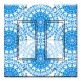 Printed Decora 2 Gang Rocker Style Switch with matching Wall Plate - Blue Ceramic Tile