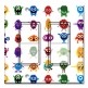 Printed Decora 2 Gang Rocker Style Switch with matching Wall Plate - Friendly Monsters