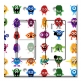 Printed 2 Gang Decora Switch - Outlet Combo with matching Wall Plate - Friendly Monsters