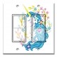 Printed Decora 2 Gang Rocker Style Switch with matching Wall Plate - Unicorn