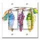 Printed Decora 2 Gang Rocker Style Switch with matching Wall Plate - Watercolor Grapes