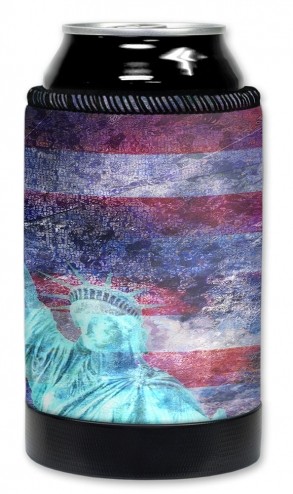 Statue of Liberty with Flag Background - #2750