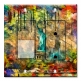 Printed 2 Gang Decora Switch - Outlet Combo with matching Wall Plate - Statue of Liberty Abstract