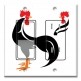 Printed 2 Gang Decora Switch - Outlet Combo with matching Wall Plate - Year of the Rooster