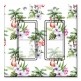 Printed Decora 2 Gang Rocker Style Switch with matching Wall Plate - Flamingo and Palm Trees
