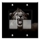 Printed Decora 2 Gang Rocker Style Switch with matching Wall Plate - Lion Roaring