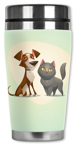 Cat & Dog Blue Background - #2760