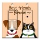 Printed 2 Gang Decora Switch - Outlet Combo with matching Wall Plate - Best Friends Forever - Cat and Dog