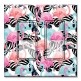 Printed Decora 2 Gang Rocker Style Switch with matching Wall Plate - Flamingos and Butterflies