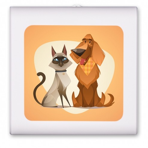 Cat and Dog Orange Background - #2764