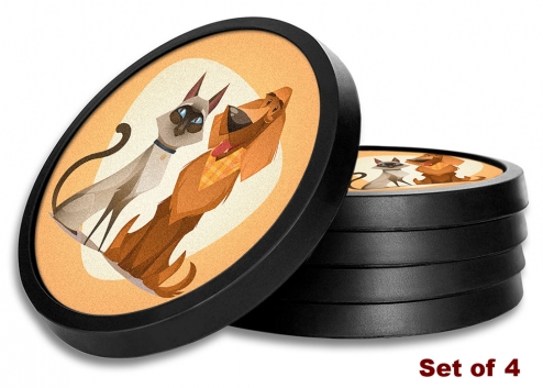Cat & Dog Orange Background - #2764