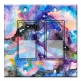 Printed Decora 2 Gang Rocker Style Switch with matching Wall Plate - Abstract Watercolor