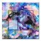 Printed 2 Gang Decora Switch - Outlet Combo with matching Wall Plate - Abstract Watercolor