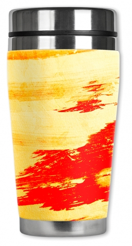 Yellow & Red Brush Strokes - #2770