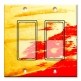 Printed Decora 2 Gang Rocker Style Switch with matching Wall Plate - Yellow and Red Brush Strokes