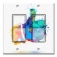 Printed Decora 2 Gang Rocker Style Switch with matching Wall Plate - Colorful Splatter
