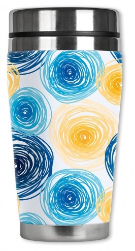 Blue & Yellow Spirals - #2773