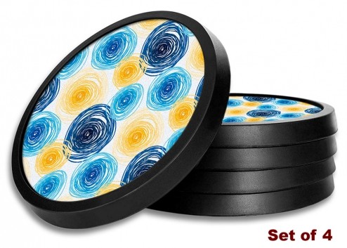 Blue & Yellow Spirals - #2773