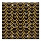 Printed 2 Gang Decora Duplex Receptacle Outlet with matching Wall Plate - Black and Gold Waves