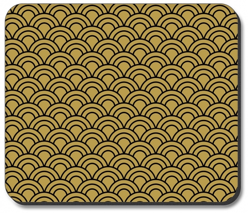 Black and Gold Half Circles - #2778