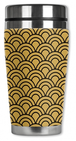 Black & Gold Half Circles - #2778